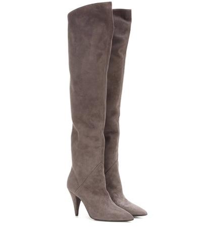 Saint Laurent Suede Over-the-knee Boots