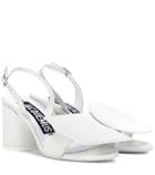 Delpozo Les Rond Carré Leather Sandals