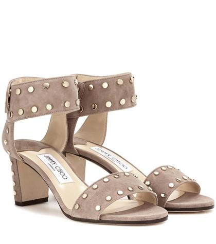 Jimmy Choo Veto 65 Embellished Suede Sandals