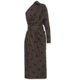 Max Mara Angolo Polka-dot Poplin Midi Dress