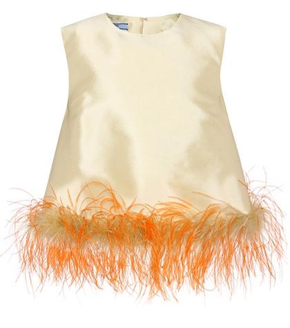 Prada Sleeveless Silk And Wool Top