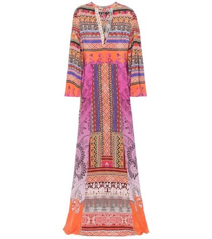 Etro Printed Silk Crêpe De Chine Maxi Dress