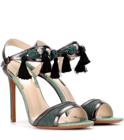 Etro Embellished Suede Sandals