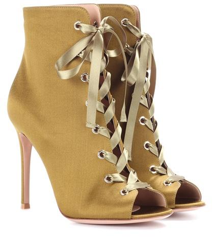 Rag & Bone Marie Satin Peep-toe Ankle Boots