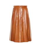 Bottega Veneta Leather Midi Skirt
