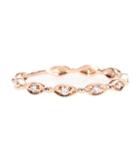 Alexander Mcqueen 18kt Rose Gold Yasmine Phalanx Ring With White Diamonds