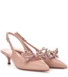 Red (v) Red (v) Leather Slingback Pumps