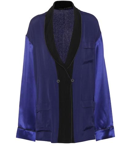 Haider Ackermann Crêpe And Satin Top