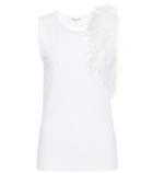 Helmut Lang Feather-trimmed Top