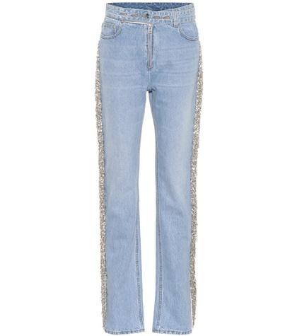 Helmut Lang Straight-leg Embellished Jeans