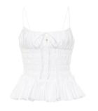Khaite The Dagny Smocked Cotton Camisole