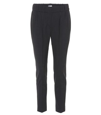 Victoria Victoria Beckham Cropped Wool-blend Trousers