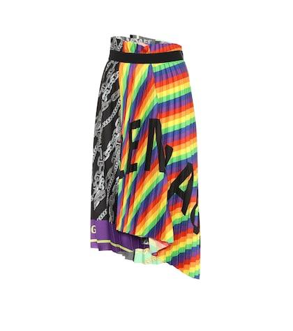 Balenciaga Rainbow Scarf Crêpe Skirt