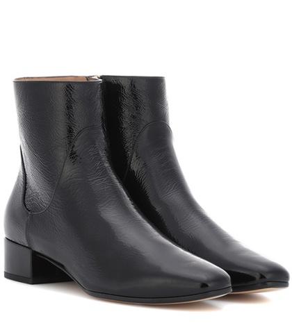 Alexander Mcqueen Patent Leather Ankle Boots