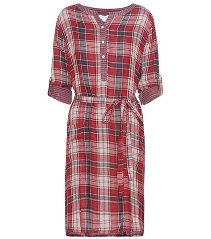 Velvet Check Cotton Dress
