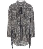 Chlo Printed Crepon Silk Blouse