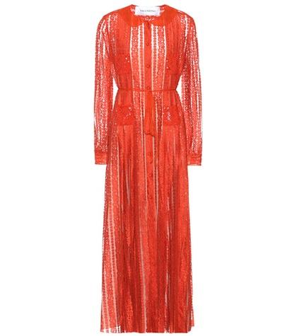 Valentino Sequin-embellished Lace Dress
