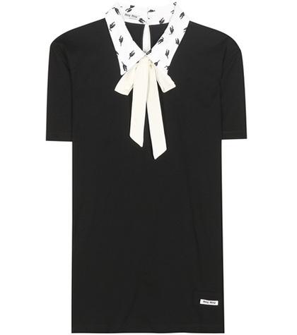 Miu Miu Collared Cotton T-shirt
