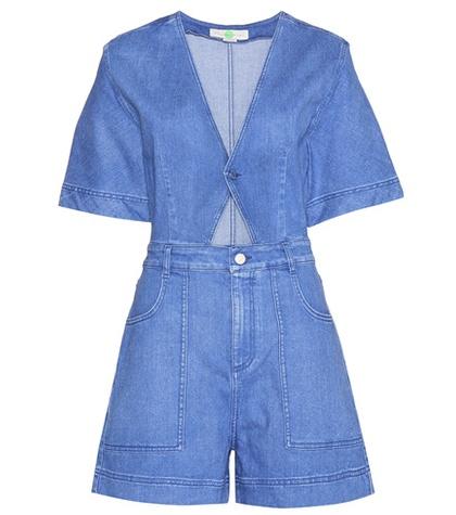 Stella Mccartney Cut-out Denim Playsuit