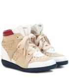 Isabel Marant Betty Leather And Suede Sneakers