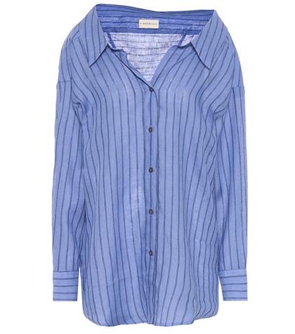 Simon Miller Tabor Oversized Striped Linen Shirt