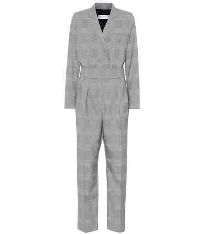 Max Mara Corone Checked Wool Jumpsuit