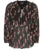 Isabel Marant Wave Floral-printed Pleated Blouse