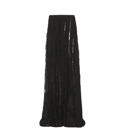 Oscar De La Renta Lace And Crêpe Skirt
