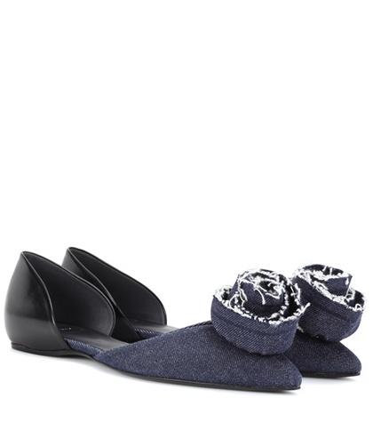 Roger Vivier Rose N'roll Embellished Ballerina Shoes
