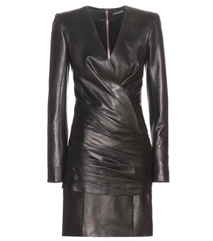 Isabel Marant Ruched Leather Mini Dress