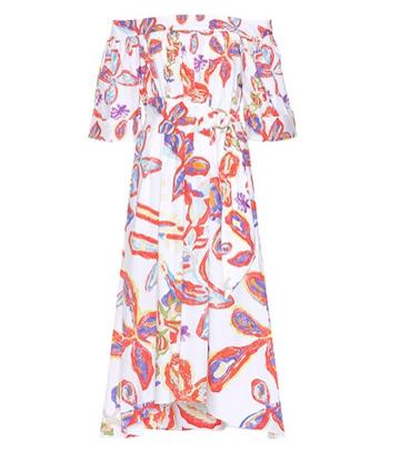 Opening Ceremony Printed Off-the-shoulder Dress
