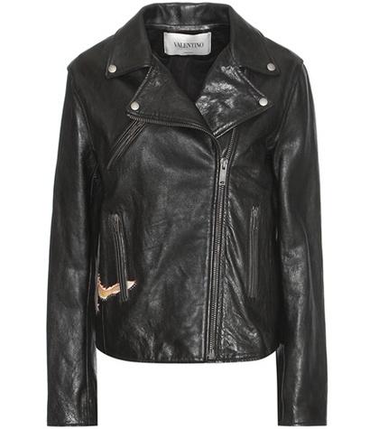 Valentino Printed Leather Jacket