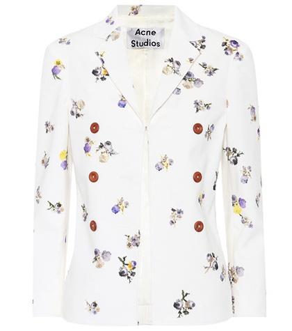 Magda Butrym Jilva Floral-printed Corduroy Jacket