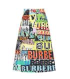 Burberry Logo Print Cotton Skirt