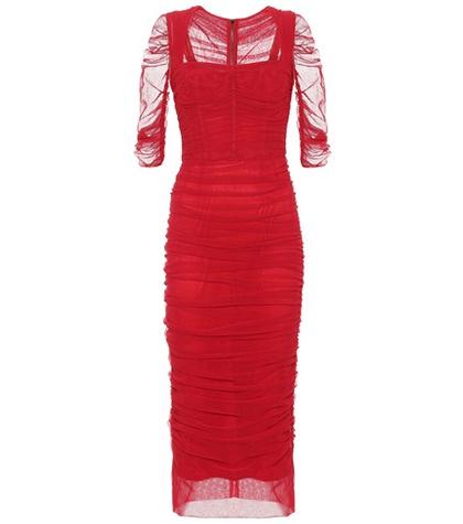 Dolce & Gabbana Ruched Tulle Dress