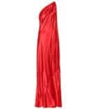 Saint Laurent One-shoulder Satin Gown