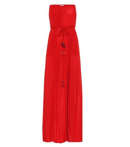 Poupette St Barth Mara Strapless Maxi Dress