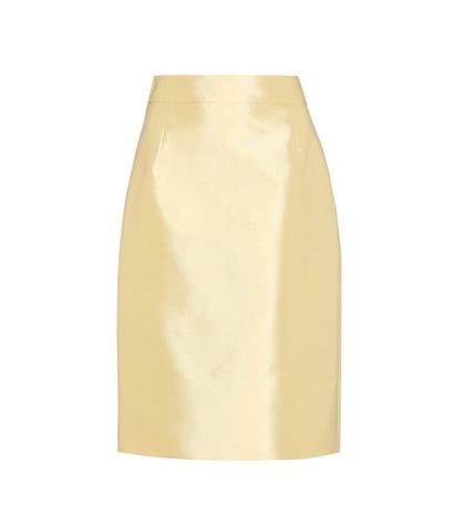 Prada Wool And Silk Satin Skirt