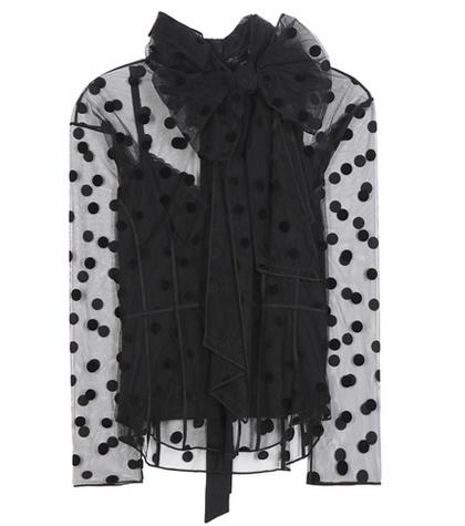 Marc Jacobs Polka-dot Tulle Blouse