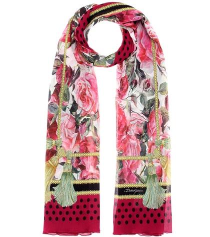Dolce & Gabbana Printed Silk Crêpe Scarf