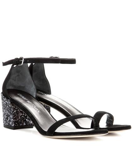 Stuart Weitzman Simple Chorus Suede Sandals