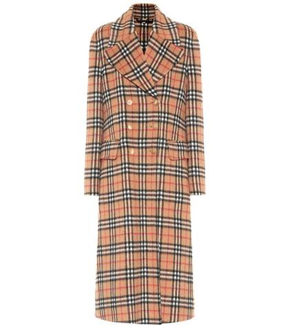 Burberry Vintage Check Wool Trench Coat