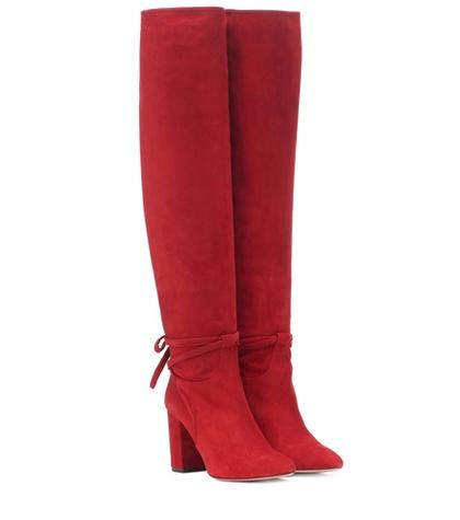 Aquazzura Milano 85 Suede Boots