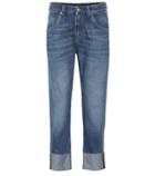 Brunello Cucinelli Embellished Mid-rise Cropped Jeans