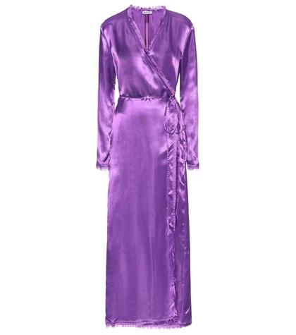 Attico Raquel Satin Wrap Dress