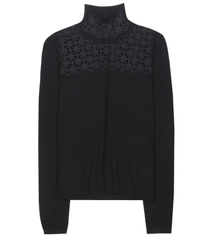 Miu Miu A Lace Affair Virgin Wool-blend Sweater