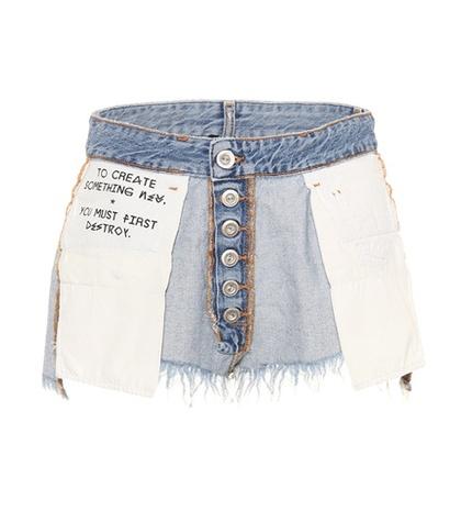 Unravel Inside Out Reverse Denim Shorts