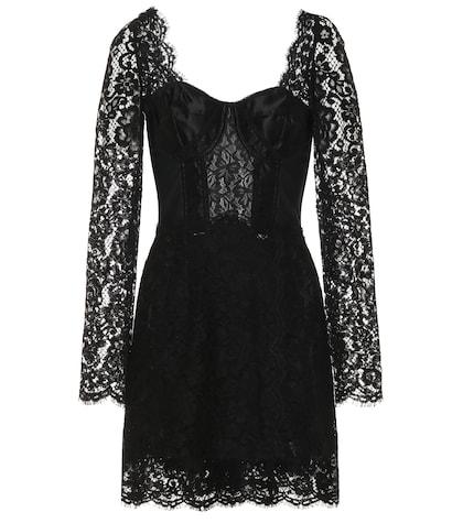 Dolce & Gabbana Cotton-blend Lace Minidress