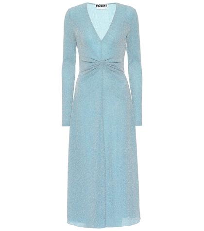 Rotate Birger Christensen Stretch-knit Metallic Dress