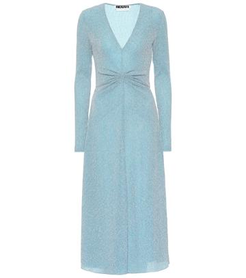 Rotate Birger Christensen Stretch-knit Metallic Dress